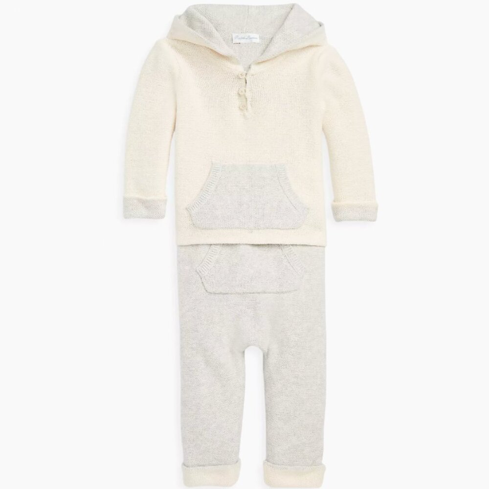 NWT *Polo Ralph Lauren  Baby's Knit Organic Cotton Set (Size 3-6M)